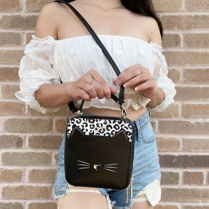 Kate Spade Leather Bag Top Handle Purse Black